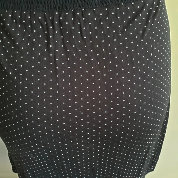 Free People Black Dot Sleeveless Dress Knit Waist - Picture 6 of 10